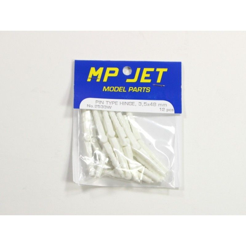 Plastic stick hinges 3.5x48mm 12pcs Mp Jet
