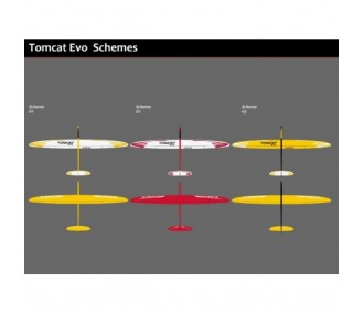 E-Tomcat EVO todo fibra aprox.2,49m blanco y rojo RCRCM