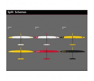 Split tout fibre env.2.84m blanc & rouge RCRCM