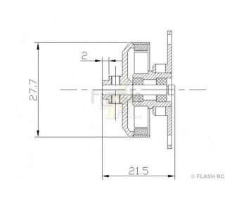 DM2204 Motore senza spazzole (19g, 1750kv, 55W) Pro-Tronik