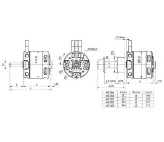 AXI 2826/12 V3 GOLD LINE Motor (177g, 760kv, 655W)