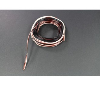 Cable servo 3 hilos 0,08mm² tipo plano Futaba 5m Muldental