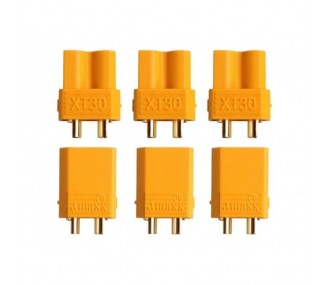 XT30 M/F Amass socket (3 pairs)