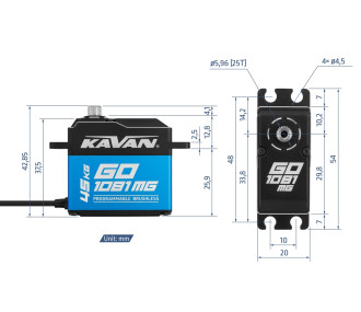 Servo Kavan GO-1081MG (0.085s/60°, 45kg.cm)