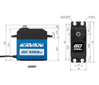 Servo Kavan GO-1053MG (0.17s/60°, 20.0kg.cm)