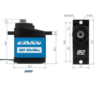 Servo Kavan GO-10S13MG (0.08s/60°, 2.0kg.cm)