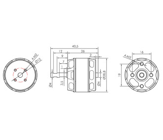 Motor sin escobillas KAVAN PRO 2826-1200