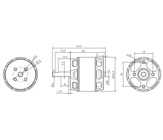 KAVAN Brushless Motor PRO 3536-1150