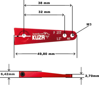 1-Brazo 25T 33/39mm 1.5 Aluminio M3