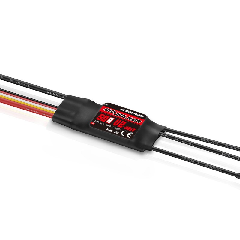 Brushless Controller 3-4S 50A UBEC SKYWALKR HOBBYWING V2