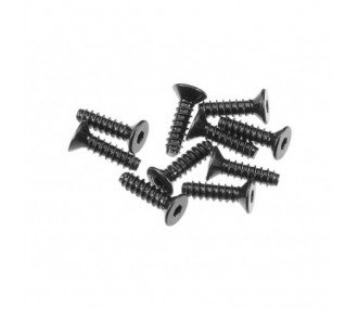 AXIAL AXA0414 Hex Socket Tapping Flat Head M2.6x10mm Black (10)
