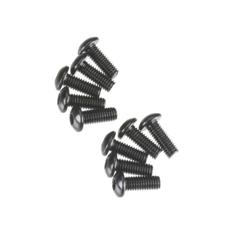 AXIAL AXA114 Cabeza de botón hexagonal M3x8mm Óxido negro (10)