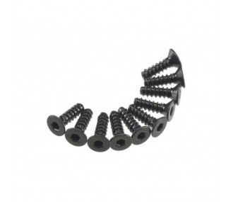AXIAL AXA465 Hex Socket Flat Head Screw M3x10mm Black (10)