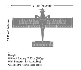 Aereo Micro DRACO 800 mm BNF Basic con AS3X e SAFE Select