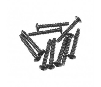 AXIAL AXA0439 Hex Socket Tapping Button Head M3x20mm Black (10)