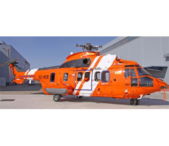 Fuselage Helicoptere Classe 800    225 Orange White Super Puma KIT Version