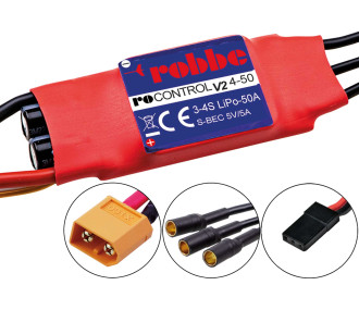Robbe RO-Control6 4-50 V2 3-4S-50 (70A) 5V/ 5A Regulateur SWITCH BEC Brushless Controller