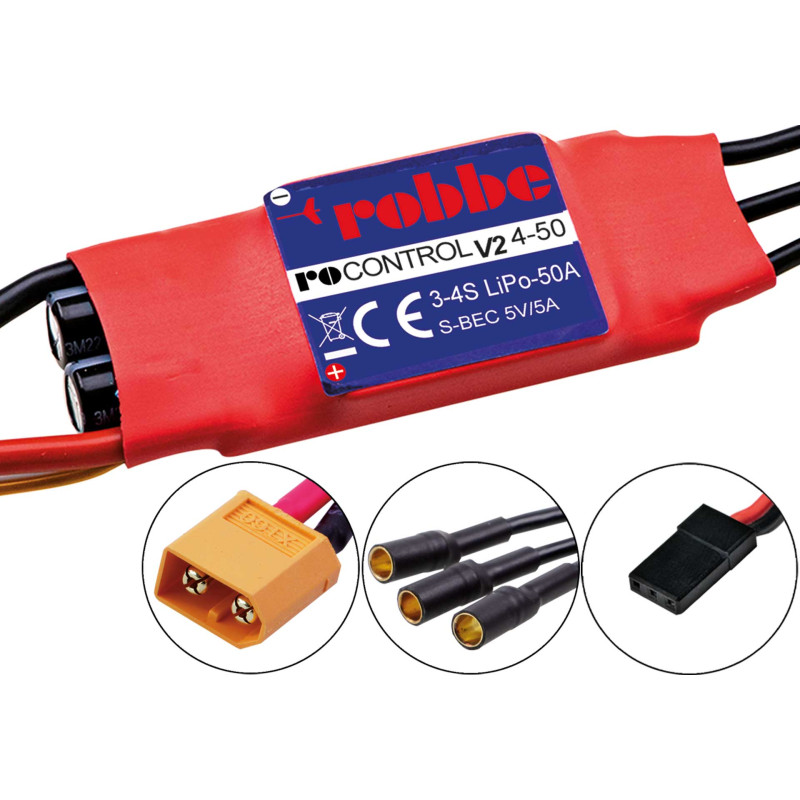 Brushless Controller Robbe RO-Control6 4-50 V2 3-4S-50 (70A) 5V/ 5A Regulator SWITCH BEC