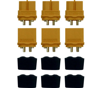 XT60 L M/F plugs with cap (3 pairs)