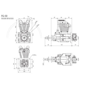 SAITO FG-50 4-stroke engine - Petrol