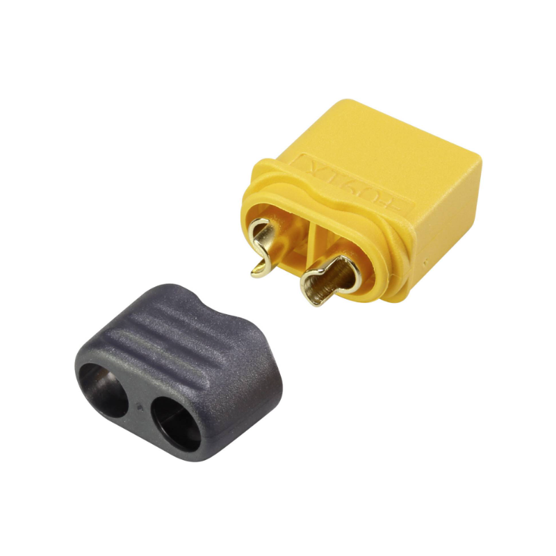 XT60 L-Stecker mit Kappe zur Befestigung auf einer Platine (1 Stck.)