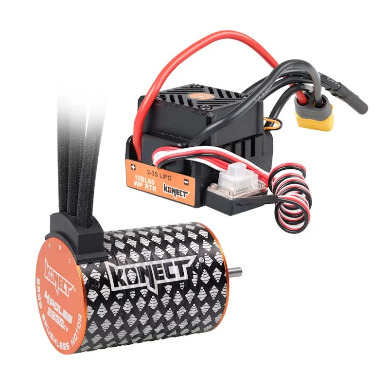 Konect Combo Brushless 1/10 : esc 60A + moteur 3650SL 5400KV