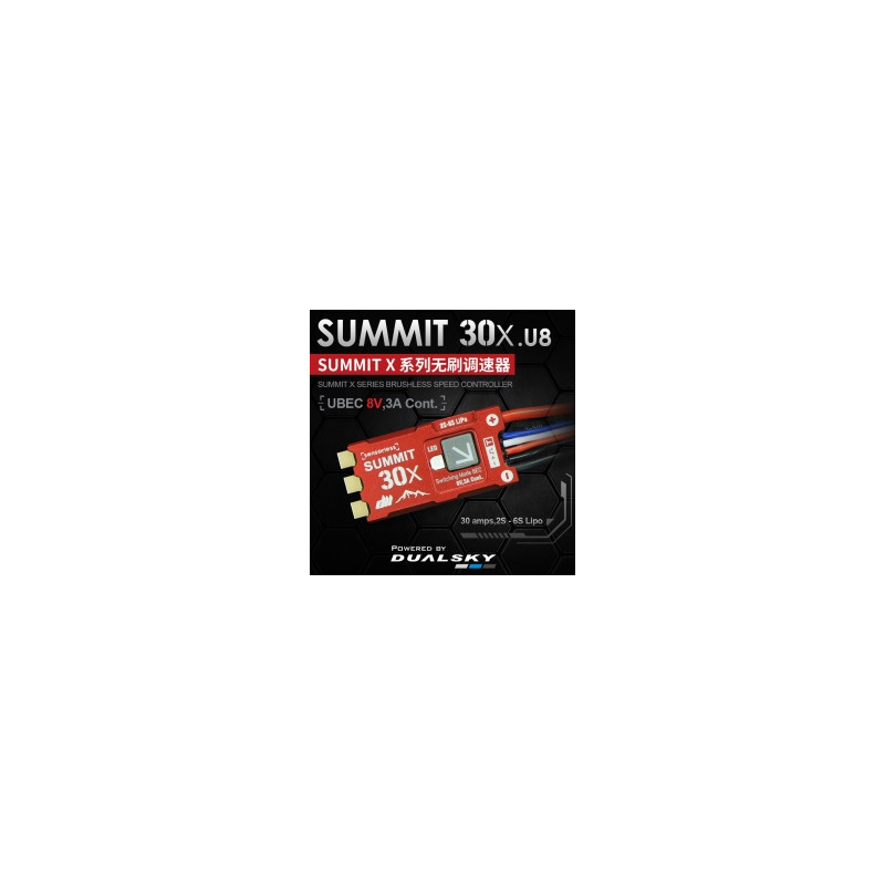 Dualsky Controller SUMMIT 30X. 2-6S Ubec 8V - Dualsky