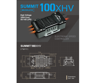 Controllore Dualsky SUMMIT 100XHV. 5-14S Opto