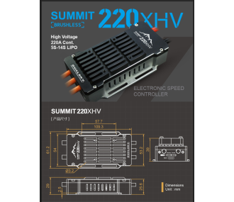 Dualsky Controller SUMMIT 220XHV. 5-14S Opto