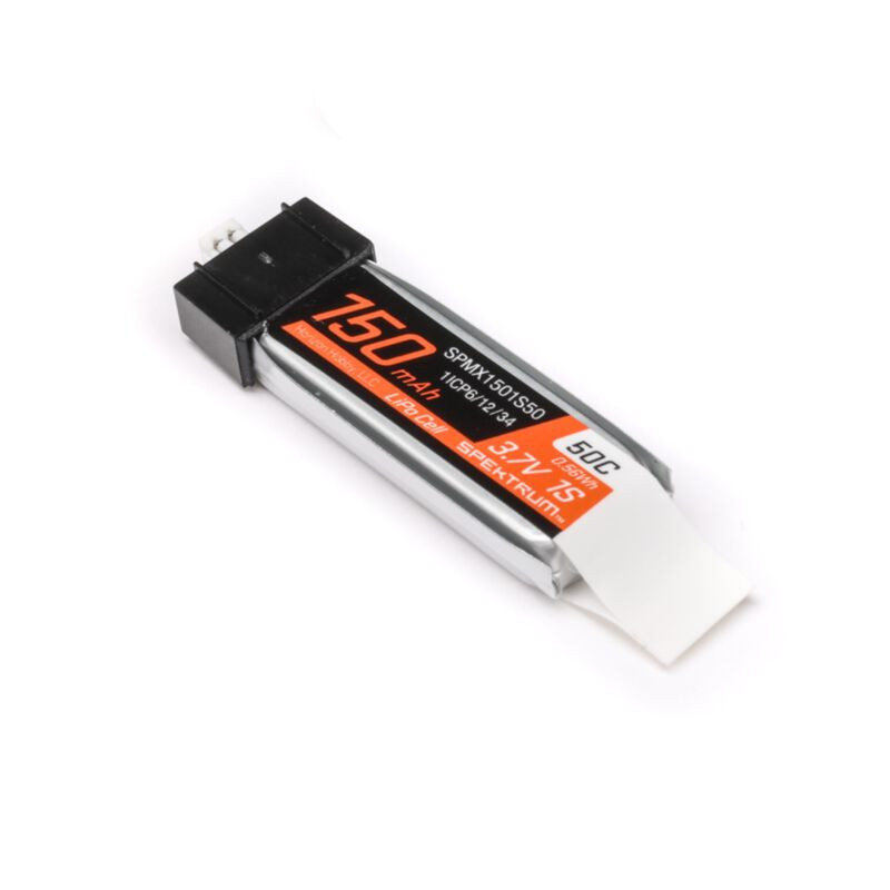 Batteria LiPo 1S 50C da 3,7V 150mAh: connettore JST PH1.25