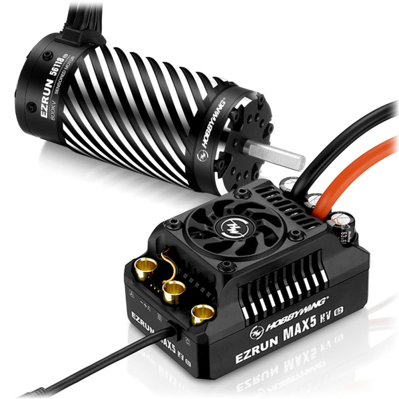 Combo 1/5 Hobbywing Ezrun Max5 HV + Motor 56118D 650KV
