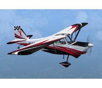 Avion Pilot RC Décathlon 107'' (2,70m) Blanc et Rouge - Modèle Pilot-RC - Idéal pour la Voltige et le Modélisme Avancé