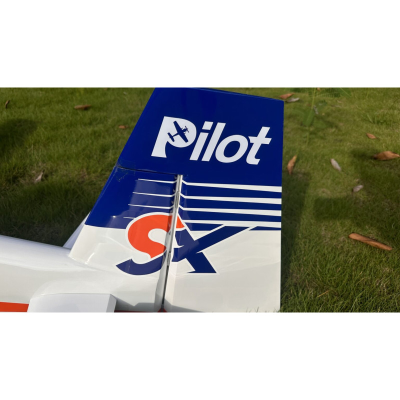 Kunstflugzeug - Extra 330 SX - RC Pilot - (Spannweite 2,29m) Blau, Weiß, Rot