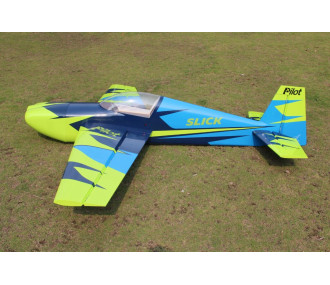 Aereo acrobatico - Pilot RC - Slick 60 - (circa 1,52 m) - Verde, blu, nero