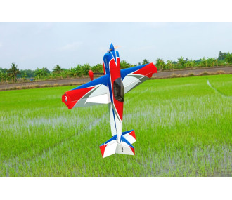 Avion Voltige - Pilot RC - Slick 84 - (env 2.13 m) - Blanc, Bleu, Rouge