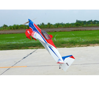 Avion Voltige - Pilot RC - Slick 84 - (env 2.13 m) - Blanc, Bleu, Rouge