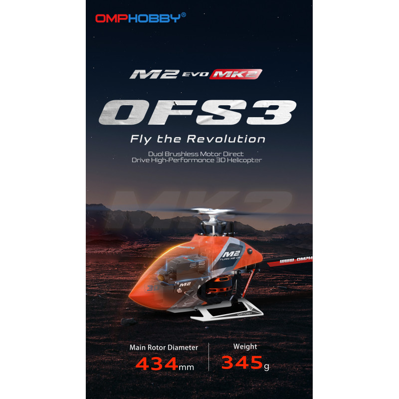 OMP Hobby M2 EVO MKII Hubschrauber - Weiß -pnp
