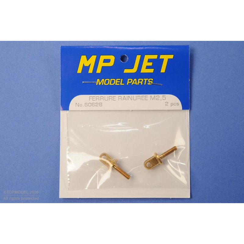 FERRURE PLATE RAINUREE M2,5 2pcs