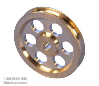 BRASS PULLEY Ø12, bore Ø2mm 2pcs