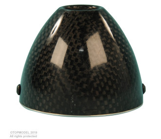 CONE CARBONE Ø60mm TURBO AVEC FLASQUE ALU