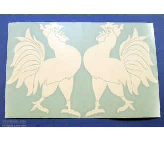 WHITE "COQ CHANTANT" SQUADRON BADGE SET