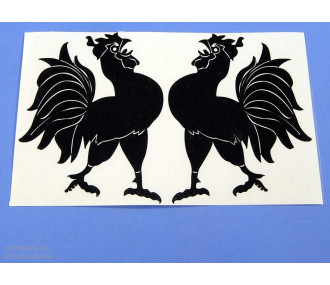 BLACK "COQ CHANTANT" SQUADRON BADGE SET