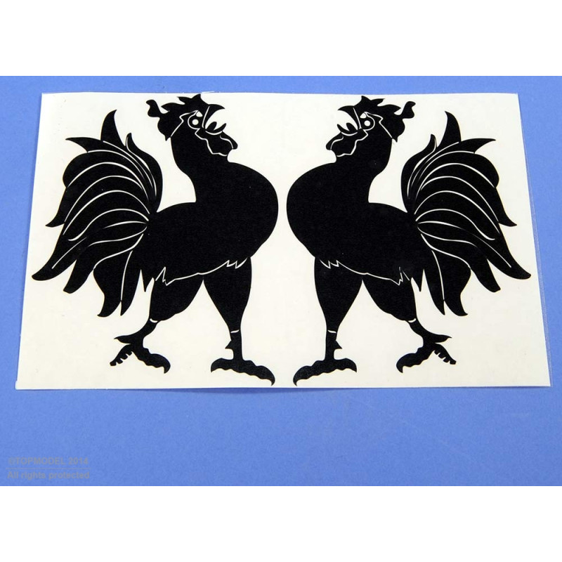 BLACK "COQ CHANTANT" SQUADRON BADGE SET