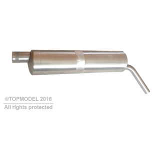 SILENCIEUX ALU ABGEKREMPELTER AUSGANG BIS 26cc