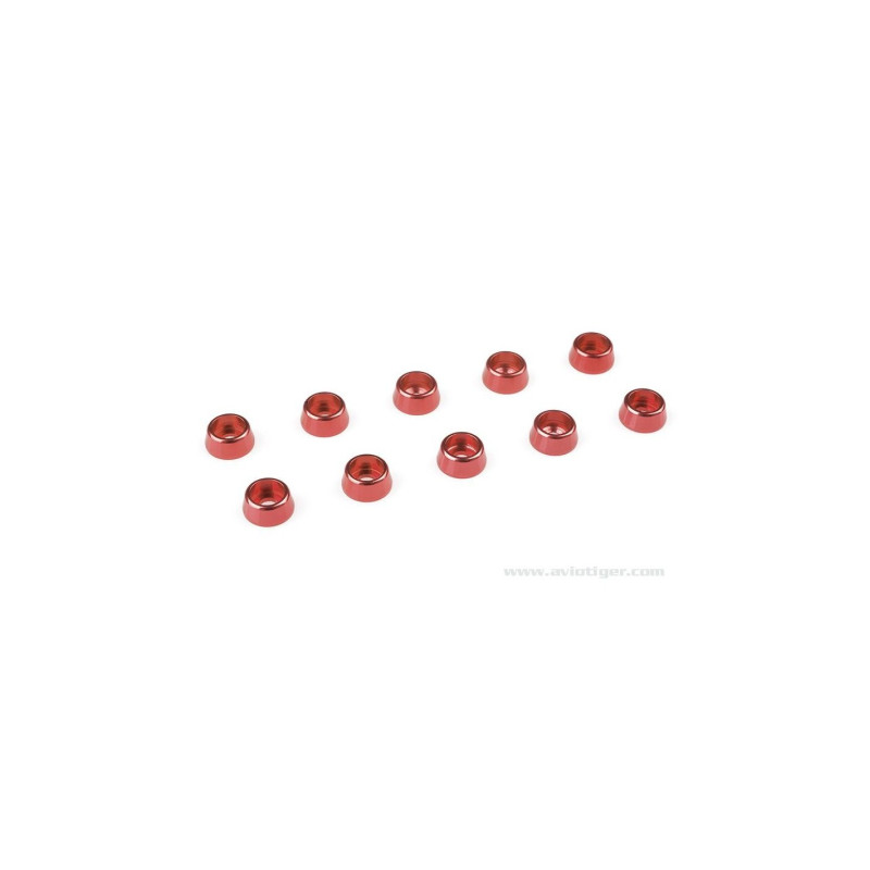 ARANDELA M2.5 TORNILLO CONI ALU ROJO