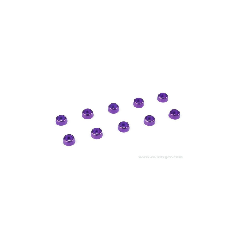M2 RONDELLA IN ALLUMINIO VIOLA PER VITE CONICA