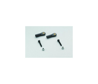 Chape à rotule en nylon M3 large - Boule pour vis M3 avec vis et écrou (2pcs)