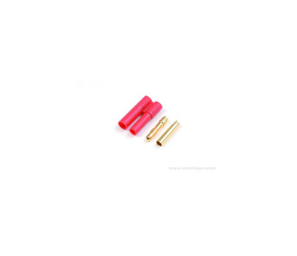 CONECTOR DORADO DE 4 MM CON PROTECCIÓN DE PLÁSTICO S4