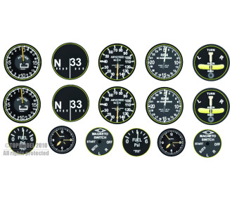 BOEING STEARMAN 1:5 INSTRUMENT SET