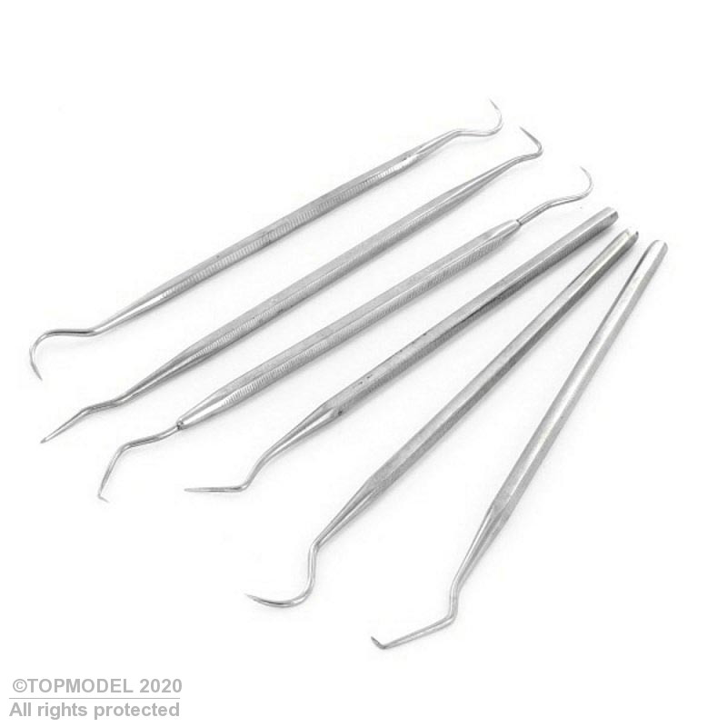 SET DE 6 SPATULES A MODELER INOX